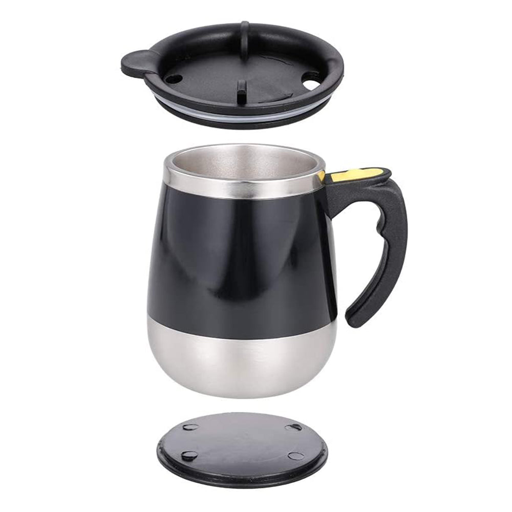 Hot and Cold Battery Operated Magnetic Stainless Steel Self Stirring Mug for Coffee, Tea and Juice_11